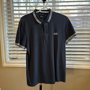 Hugo Boss Navy Blue Polo Shirt - Size M
